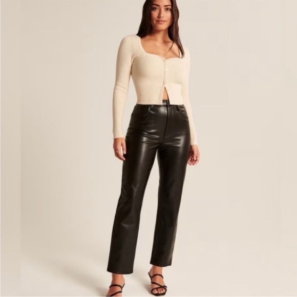 Abercrombie & Fitch Faux Leather Pants - Picture 3 of 15